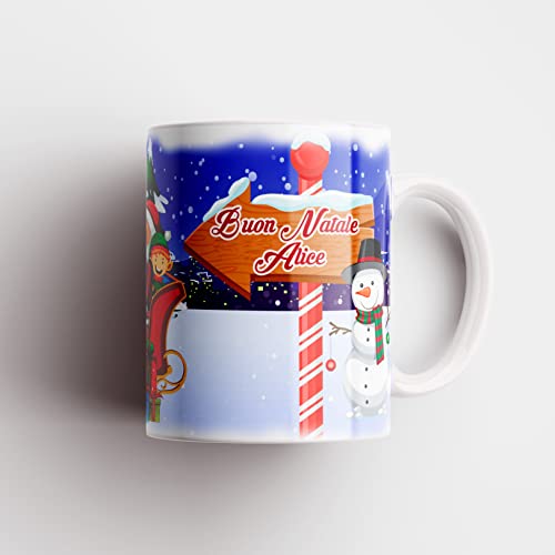Fitwish Tazza Mug Natalizia Slitta Babbo Natale
