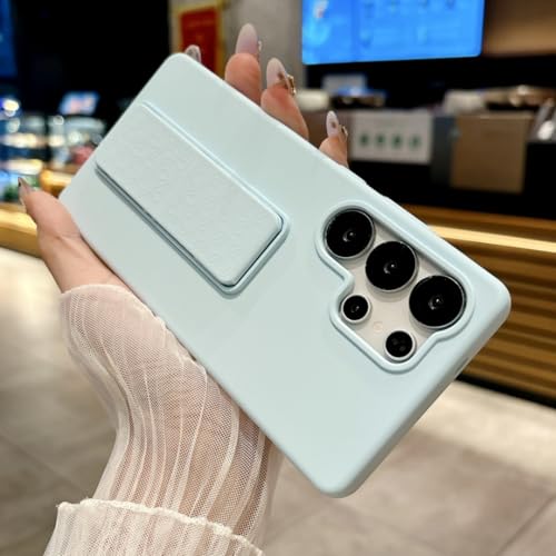 Coque antichoc Galaxy S25+ silicone souple bleu ciel ajustée