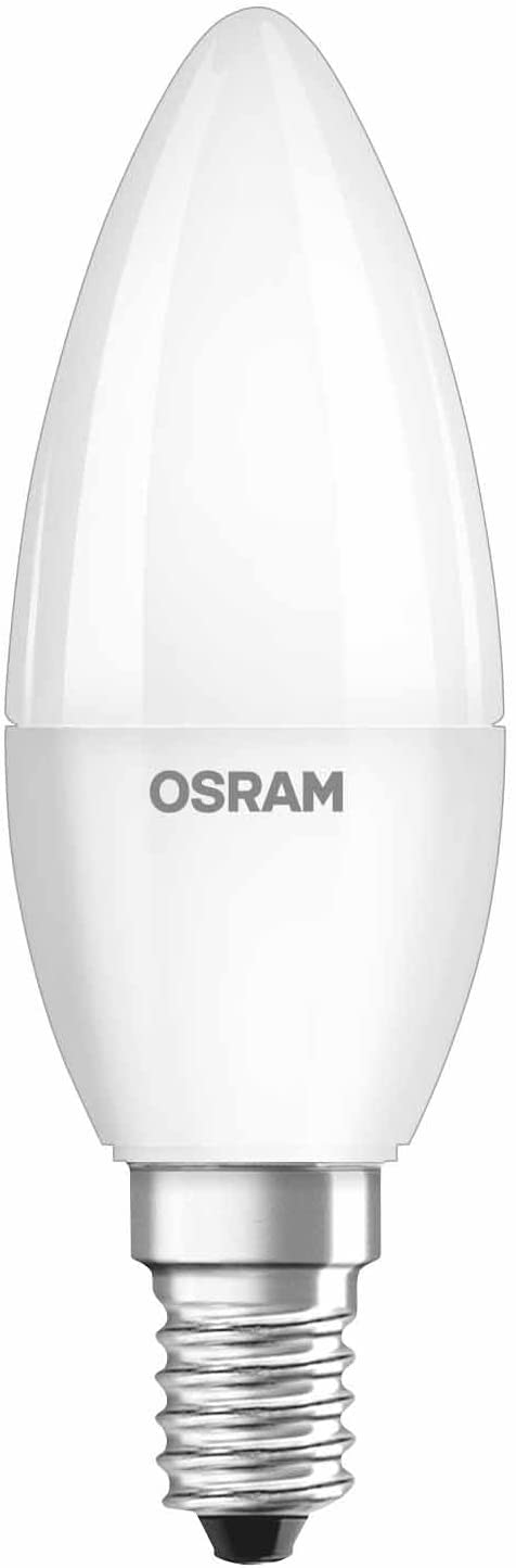 OSRAM LED Bulb CLASSIC B DAYLIGHT 6500K with screw E14, 7W ,Frosted,220-240V- 50/60Hz 85% Energy Saving, Flicker free and No Blue Light Hazard.