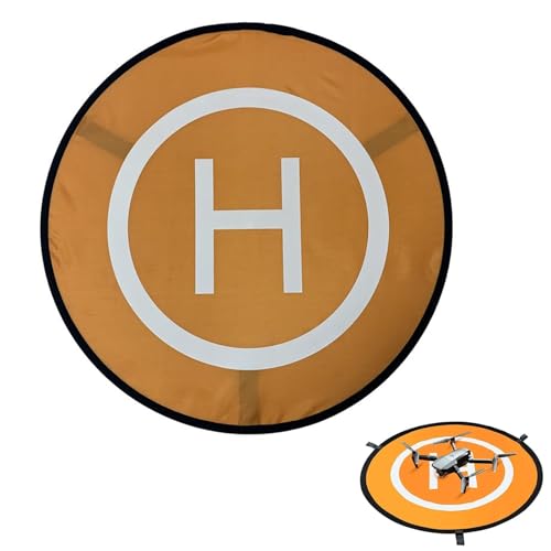 Pista Aterrizaje Drone, Drone Landing Pad, Helicoptero Landig Mat, Plegable Alfombrilla de Aterrizaje, Plataforma De Aterrizaje Drones, Almohadilla de Aterrizaje para Drones, Naranja