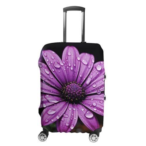 Purple Daisy Luggage Cover, Elastic Luggage Protector Fits 19-32in Suitcases, Washable & Anti-Scratch Suitcase Cover for Men Women M