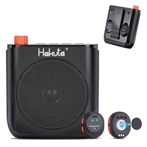 HAKUTA Wireless Voice Amplifier, Portable Bluetooth Speaker for Teachers with Magnetic Lavalier...