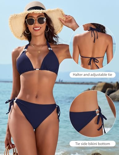 Ensemble bikini deux pièces sexy maillot de bain triangle dos nu string - 6