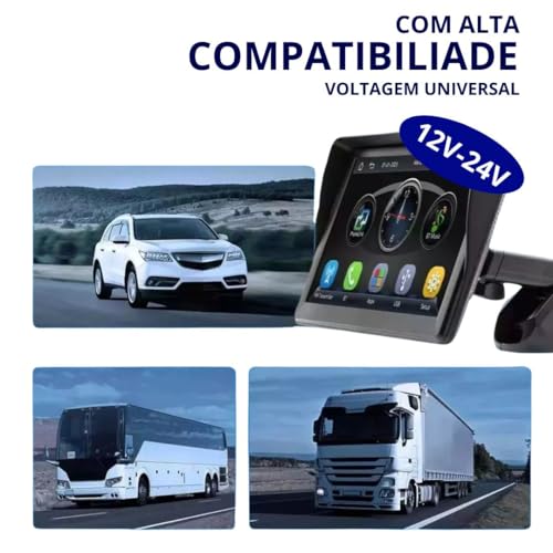 First Option, Central Multimidia Mp5 Tela 7 Polegadas Universal Android Auto Carplay Carro Onibus Ca