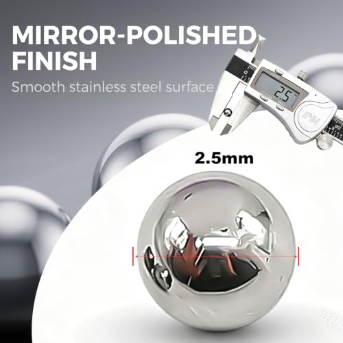 Image of Taiss 1500PCS 2mm 304 Stainless Steel Precision Balls,Precision Steel Ball Assortment Kit,Metal Balls