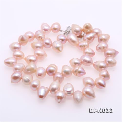 7-8mm Lavender Drop-shaped Freshwater Pearl Necklace 17" Hand-Knotted Cultured Freshwater Pearls4