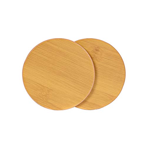 Coasters For Drinks 6-Piece Leather Coasters With Holder,Bamboo Grain Round Cup Mat Pad For Home And Kitchen Use #TOP1