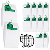 BUCOMTU 12 bolsas para el polvo adecuadas para Vorwerk Kobold VK140, VK150, FP140, FP150 + 2 filtros. Bolsas de filtro de microfibra de alta eficiencia, resistentes al desgarro y a la abrasión