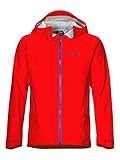 Herren-Regenjacke mit wasserdichten Reißverschluss-Handeinschubtaschen, Reißverschluss-Innentasche, Unterarm-PitZips zur Belüftung und verstellbarem Kordelbund; Rückenlänge: 75 cm; Gewicht: 414 g