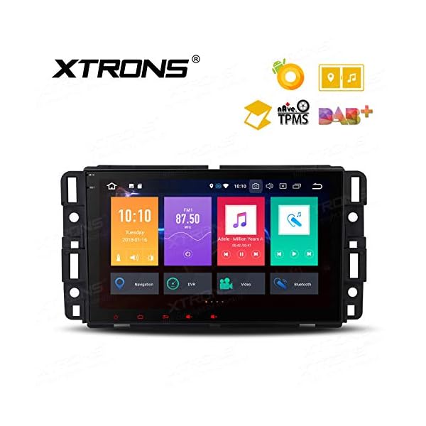 XTRONS 8" Touch Screen Autoradio mit Android 8.0 Octa-Core Autostereo unterstützt 3G 4G WiFi Bluetooth 4GB RAM 32GB ROM DAB & OBD2 TPMS Musik Streaming FÜR Chevrolet|Buick|GMC|Hummer (PE88JCCPL)