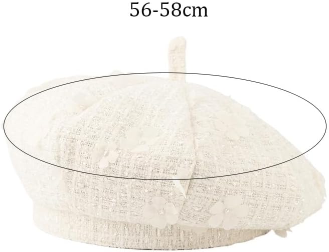 Adjustable Slim Floral Beret for Women's Outdoor Warm Painter Hat