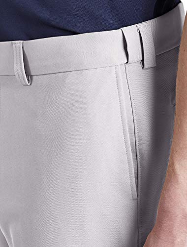 Oak Hill by DXL Men's Big and Tall Microfiber Waist-Relaxer Pants Light Grey 52 x 304