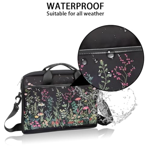 Sac ordinateur 15 pouces étanche motif fleurs sauvages - 3