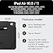 ZUGU CASE for iPad Air 11 (M3 2025 / M2 2024) iPad Air 4 & 5 10.9 Inch (2020/2022) - Protective, Ultra Thin, Magnetic Stand, Sleep/Wake Cover with Apple Pencil Charging & Storage - Black