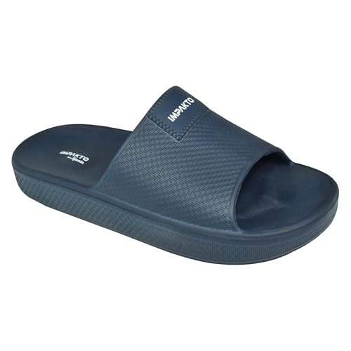 Image of Impakto By Ajanta Sliders for Men || Waterproof & Everyday Flip Flops for Gents || Slippers with Cushion Foot Bed || Anti-Slip Sole || Sweat Free || Super Flexible
