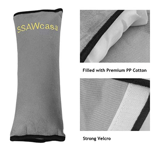 Seatbelt Pillow for Kids,2 Pack Seat Belt Coverfor Booster Seat in Car,Travel Baby Toddler Car Seat Head Neck Shoulder Support Protector Strap Pad,Safety Belt Cushion Pillow for Adult Child
