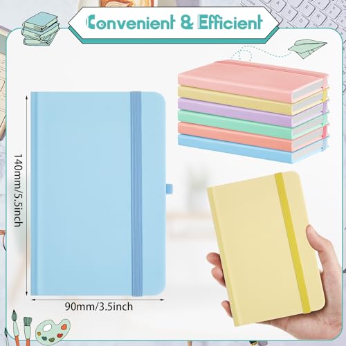 Cuadernos pequeños A6 con raya y banda elástica pack de 12 diarios de bolsillo 3