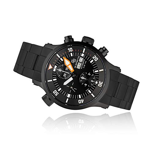ETA 7750 in versione top 2 elements SUB Two Cronografo automatico (ETA 7750) con fascia in acciaio - Rivestimento PVD nero, Luxury Sport