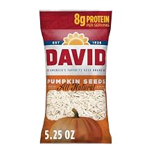 DAVID All Natural Pumpkin Seeds, 2.25 oz. Pack of 12