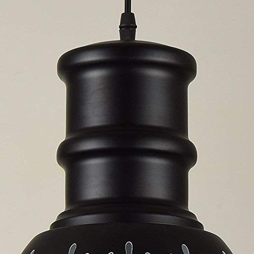 Lámpara de hierro negro industrial de 29x41 cm para iluminación de techo 4