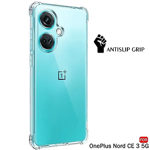 Image of TheGiftKart Crystal Clear Back Cover Case for OnePlus Nord CE 3 5G | Raised Bumps for Camera & Screen Protection | Ultra Clear Soft Silicone Back Cover Case for OnePlus Nord CE3 5G (TPU, Transparent)