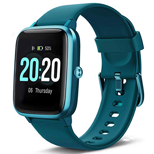 Lintelek Smart Watch, Full Touch Screen Smartwatch, 1.3 Inch Fitness Tracker with HR Monitor, Sleep...