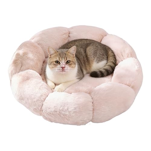 Pet Beds For Cats - Calming Cat Beds Plush Soft Warm | Plush 15.74 Inches Washable Cat Bed | Soft Warm Anti-Slip Bottom Cushion 