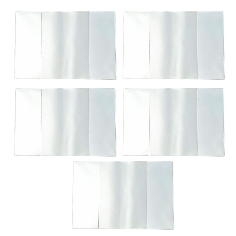 5 Pcs A5 Frosted Book Cover Clear Book Protector Cover Waterproof PVC Protectors Sleeve for School Home Office