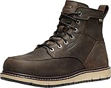 KEEN Utility Men’s CSA San Jose 6” Alloy Toe Waterproof Wedge Work Boots Construction Boot, Cascade Brown/Black, 11 D (Medium) US