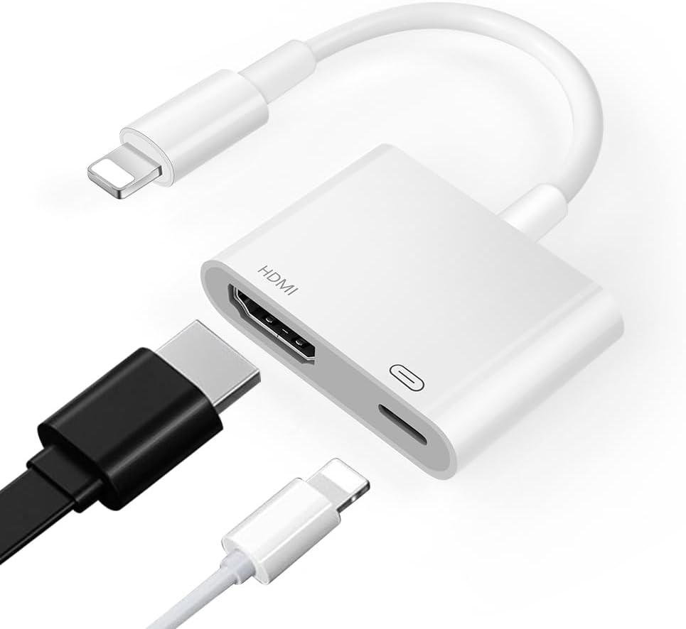 AXFEE HDMI Adapter, HDMI Digital AV Adapter Compatible with iPhone, 1080P HD Digital AV Adapter