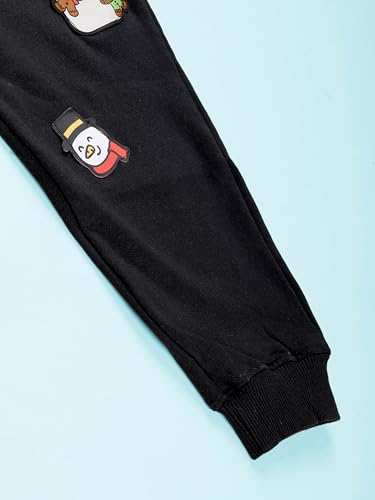 Image of KiddoPanti Boys Solid Fleece Track Pants | Cotton Poly Fleece Fabric | Ankle Length Bottom Rib | 2 Front Patch Pocket | Elastic Waist & Drawcord | Jogger Track Pants for Boys