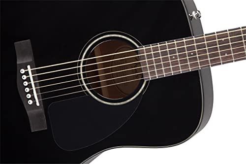 Fender Acoustic Guitar, with 2-Year Warranty, CD-60 Dreadnought V3 Classic Design with Rounded Walnut Fingerboard and Alloy Steel Strings, Glossed Black Finish, Spruce Top, Includes Hard-Shell Case - Image 4