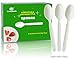 GreenWorks 200 Count Heavy-duty Compostable spoons, BPI Certified Large Disposable Flatware Utensils Spoon 1