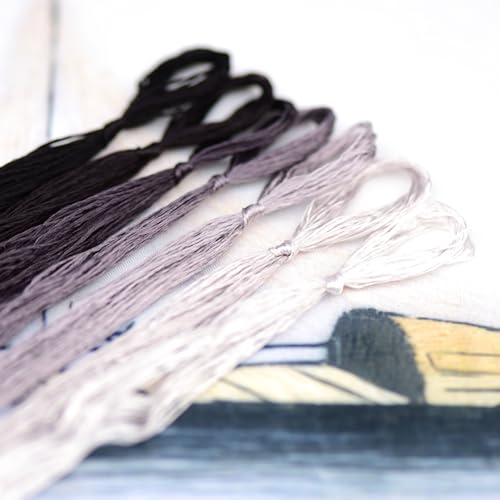 Image of Mulberry Silk Floss Embroidery Thread Floss-Cross Stitch Threads China Silk Woven Jewelry Threads DIY Sewing Kits (14)