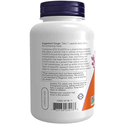 Image of NOW Coq10 100 mg,180 Veg Capsules