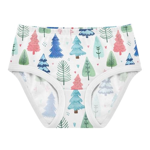 Joisal Christmas Trees Winter Little Girl Panties Toddlers Underwear Floral Cotton Cartoon Briefs Kids Undies 2t