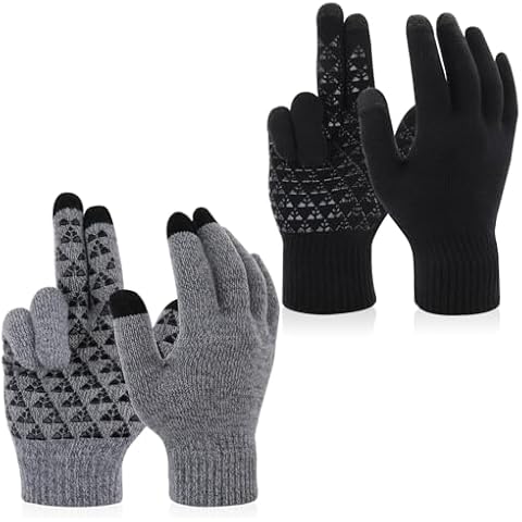 2Pairs Winter Warm Touch Screen Gloves Cover