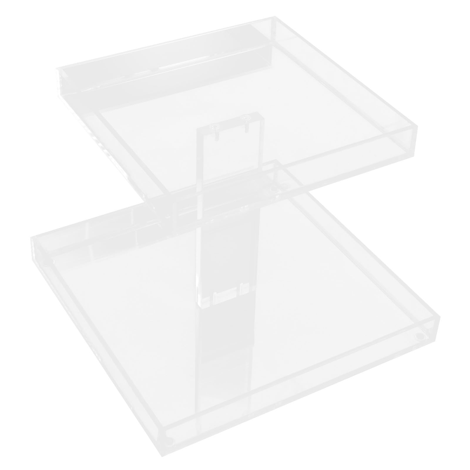 Organizador de Perfumes de Acrílico 2 Niveles, Diseño Versátil y Ahorro de Espacio, Estante Elegante para Baño y Cuarto de Maquillaje