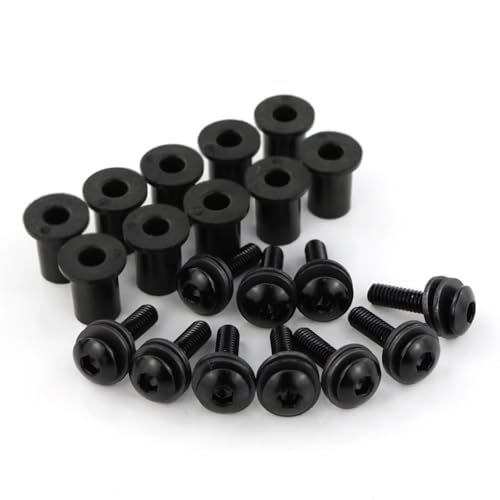 �t�F�A�����O�{���g�L�b�g Compatible With Ducati For SUPER SPORT 620 800 1000 ST2 ST3 ST4 PASO 750 �t�F�A�����O�ƌ݊����{���g�L�b�g�l�W�i�b�g�Z�p�{���g���b�V���[(Black)