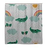 ◆ Cortina de baño decorativa: el elegante estampado de cortina de baño es adecuado para cualquier tipo de mueble de baño. El patrón creativo y único te hace disfrutar de tu baño.