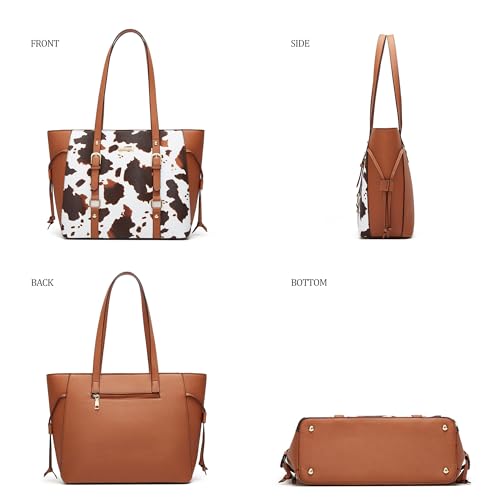 Image of Women Fashion Synthetic Leather Handbags Tote Bag Shoulder Bag Top Handle Satchel Purse Set
