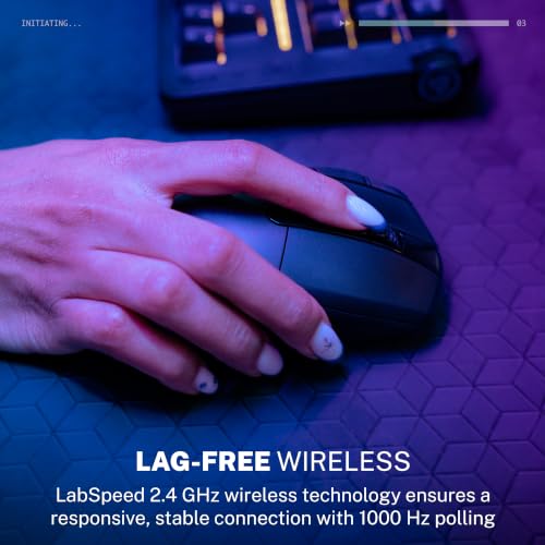 Image of JLab Midnight, Wireless Ergonomic Gaming Mouse, 7-Button, Black