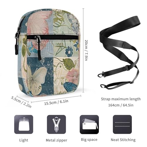 Satchel Tote Bag Messenger Bag With Floral Style Printed Mini Sling Bag Purse Suitable for Work Travel2