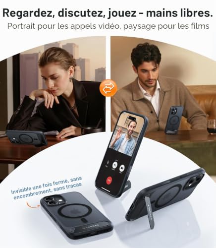 Coque iPhone 17 antichute avec support MagSafe - 4