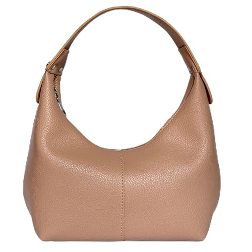 Image of Hobo Women's PU Leather Shoulder Tote Clutch Crescent Slouchy Bag with Zipper Closure and Top Handle