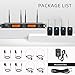 MIZISNR 4 Channel Wireless Lapel Microphone System, UHF Metal Receiver Headset Lavalier Mics Set with 4x100 Adjustable Frequency 300ft Range for Church Karaoke Meeting Preaching(4 Bodypack, UG-240)