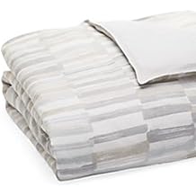 Oake Treviso Brushstroke Grey 100% Linen KING Duvet Cover