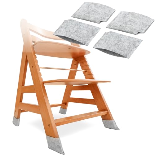 4 Stück Filzgleiter Set für Hochstuhl Stühle, Stuhlbeinkappen Stuhlbeinschoner Bodenschoner Zubehör kompatibel mit Hauck Alpha, Beta, roba Sit Up, Vermeiden Sie Kratzer &Geräusche