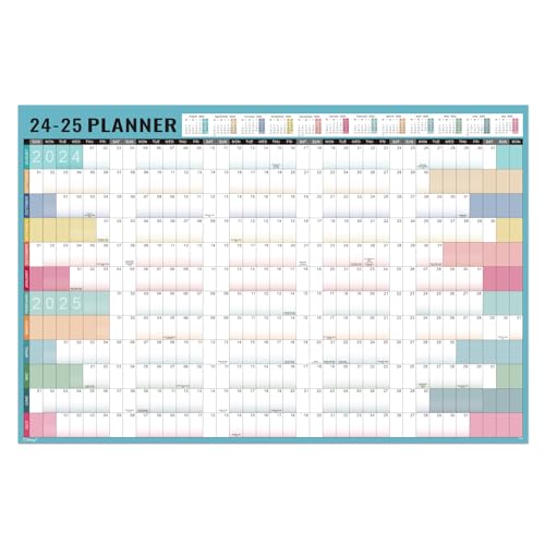 Wall Planner 2024-2025 - Academic Wall Planner from August 2024 to July 2025, 2024-2025 Wall Planner Calendar A1 Size, Planner Family Calendar, Morandi's Color, 850 x 580 mm