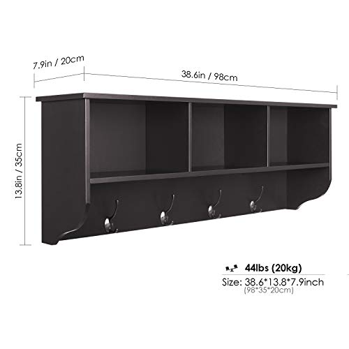image for HOMFA Hanging Entryway Shelf, 38.6 in Wall Mounted Storage Cabinets Co